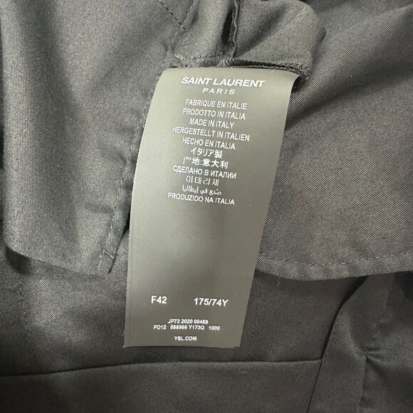 Saint Laurent YSL Women’s F42 US 10 Black High Rise Tapered Trousers NWT $990 - Picture 11 of 11